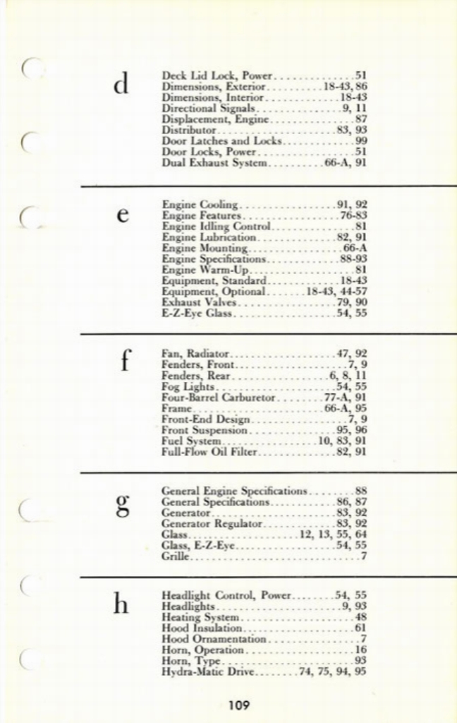 1960 Cadillac Salesmans Data Book Page 117